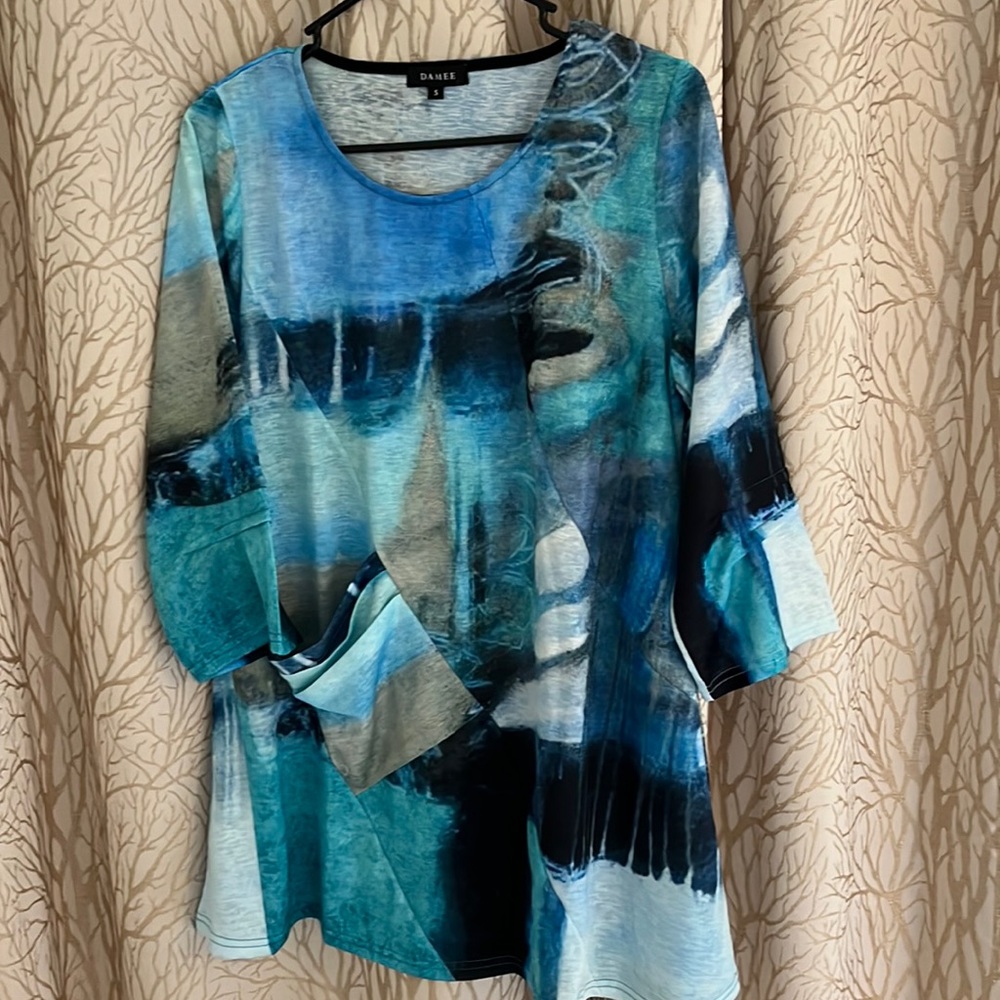 Damee Abstract Watercoloe Tunic